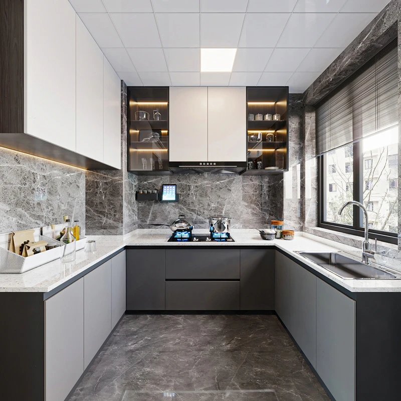 U-Shape Modular Kitchen Cabinet